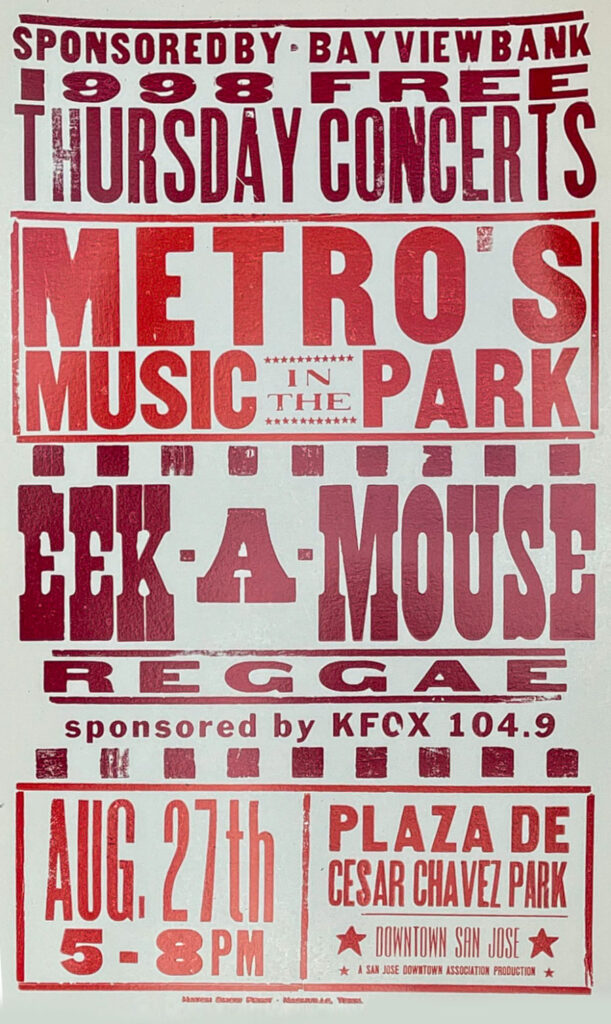 Music in the Park 1998 Eek-a-Mouse