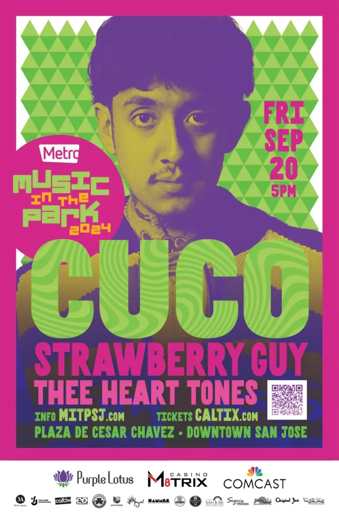 Music in the Park poster for Cuco 2024