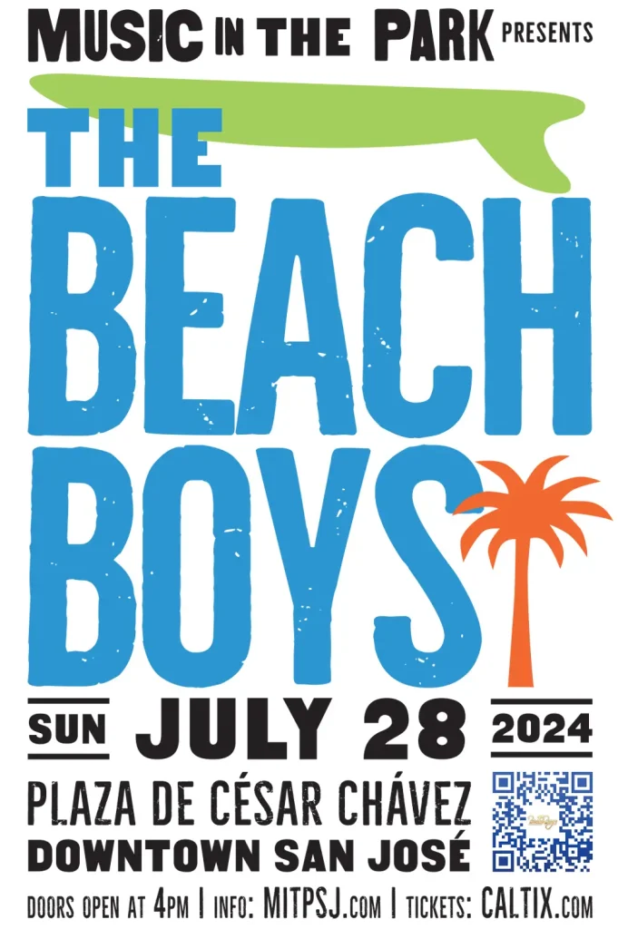 Music in the Park poster for The Beach Boys 2024